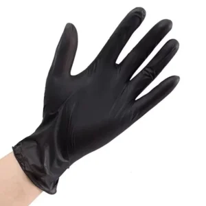 Box Black Disposable Nitrile Gloves Powder Free Anti Slip Moisture Wicking Durable Silicone Free 7 oz Safety Gloves