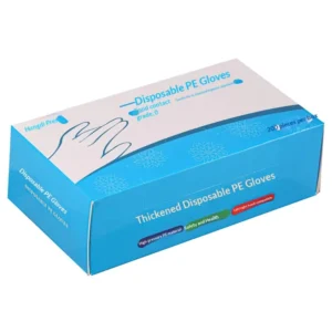 Boxed Disposable Anti Slip PE Gloves Food Contact Grade High Pressure PE Material Thickened 1.2g Kitchen Catering
