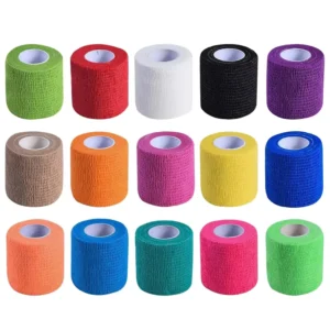 Breathable Elastic Sports Tape Self Adhesive Cohesive Bandage Wrap Non woven Cohesive Bandage for Sports