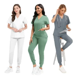Breathable Hospital Uniforms Nurse Beauty Dental Salon Work Clothes Suits Custom LOGO Uniform Medical Scrubs Sets for Men Women