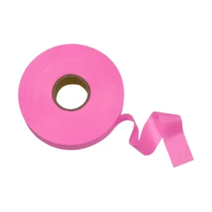 Bright Pink Flagging Tape 25mm X 100m High Visibility Non Sticky Marking Tape for Surveying Trail Marking