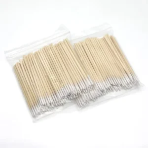 Buds Micro Brushes Wooden Tip 50 Pcs Bag Dental Absorbent Customized Cotton Swab
