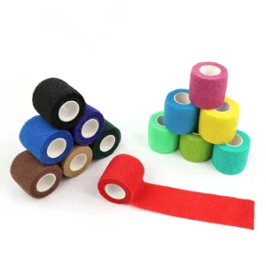 Bulk Custom Logo Printing Medical Supplies Non Woven Easy Tear Self Adhesive Vet Wrap Cohesive Elastic Bandage