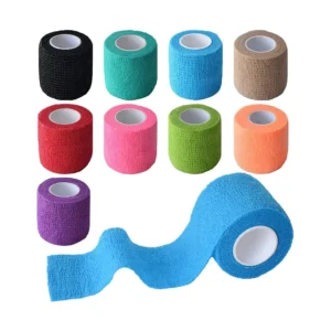 Bulk Custom Logo Printing Non Woven Vet Wraps Easy Tear Self Adhesive Elastic Cohesive Bandage Tattoo Supplies Bandage
