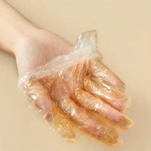 Bulk Customizable Pack Oilproof Disposable Non Sterile HDPE Plastic Gloves for Restaurant Food