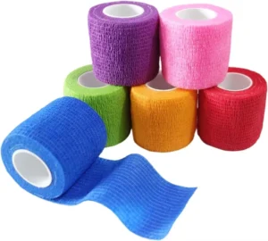 Bulk Medical Supply Non Woven Easy Tear Self Adhesive Vet Wrap Adhesive Elastic Cohesive Bandage