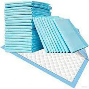 Bulk ODM Disposable 3 Ply PE Film Backsheet Incontinence Pads 60x90cm Anti Slip Grid Rapid Fluid Spreading Channels Hospital Use