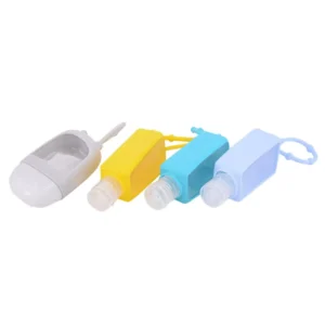 Bulk Pocket Hand Sanitizer with Silicone Bottle Sleeve Holder Cover