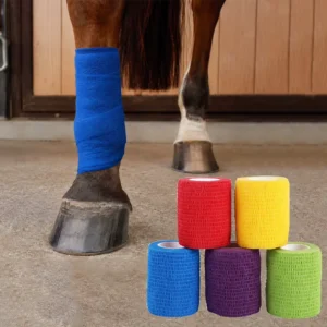 Bulk Self Adhesive Bandage Wrap Non Woven Elastic Cohesive Vet Horse Leg Wrap Tape for Wounds Strains & Sprains