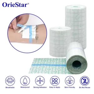 Bulk Supply Disposable Breathable Medical PU Film Dressing Roll Waterproof Transparent Adhesive Tape for Shower Protection