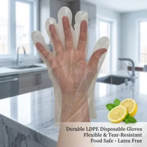 Bulk Thick Soft 1.2g LDPE Disposable Gloves Waterproof & Durable Cost Effective Solution for Salon Home Retail Needs