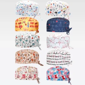 Bulk Tooth Aesthetic Cap Unisex Surgery Nursing Hat for Women Men Printed Hospital Medical Surgeon Surgical Scrub Cap