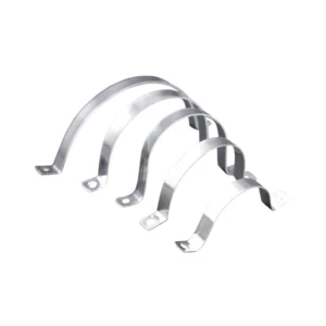 C Pipe Clamp with Two Fixing Holes Stainless Steel 20SS Riding Saddle Holder Pipe Support