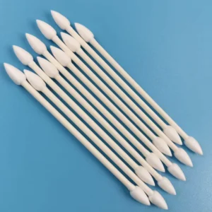 CA 003 Biodegradable Paper Stick 4.7mm Double Pointed Qtips Cleanroom ESD Cotton Bud Swab for Industrial Cleaning