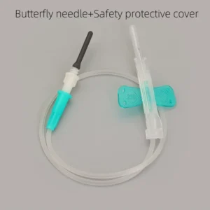 CE Approved Eco Friendly Plastic Butterfly Needle 21G 23G for Livestock Blood Collection with Safety Design