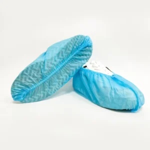 CE Certified Disposable Antiskid Soft Surgical Shoe Covers Blue PP Non Woven Breathable Dust Proof Safety Pull On