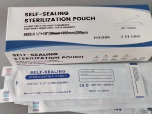 CE Certified Disposable Dental Pouch Medical Grade Self Sealing Sterilization Bag with Reinforced PE Film Steam Sterilization