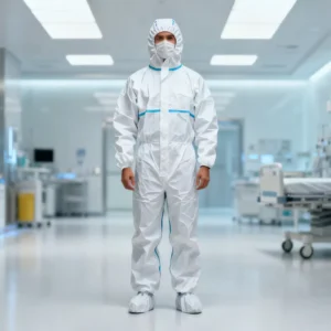 CE Certified Microporous Disposable Coverall Nonwoven Waterproof Anti Chemical Level D Protection Oil & Chemical Industry Use