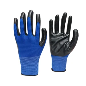 CE Certified Nitrile Waterproof Anti-Chemical Anti-Slip Fire Proof Full Smooth Texture Work Labor Gloves Fish Safety