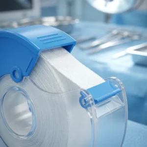 CE Certified Surgical Silk Tape Spool with Dust Proof Cover Blue Clear White Colors OEM Size Adhesive & Suture Material