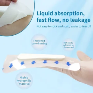 CE Certified Transparent Wound Dressing Sterile Non Stick Hydrophilic Medical Dressing