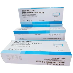 CE Disposal Packaging Receivable Labeling Billing Self Sealing Sterilization Pouches