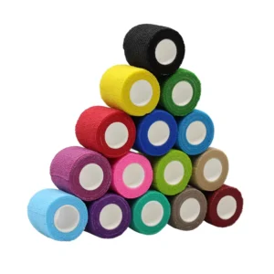 CE First Aid Strong Adhesive Elastic Cohesive Vet Wrap Medical Non woven Self adhesive Cohesive Bandage Tape