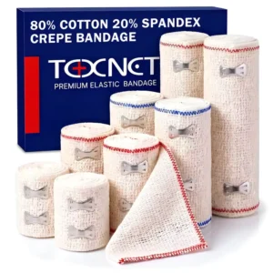 CE ISO Certified 80% Cotton 20% Spandex Crepe Bandage Elastic 4″ 6″ Individual PE Bag EOS Disinfecting Type