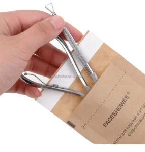 CE MC SP Medical Grade Dry Heat Sterilization Kraft Paper Self sealing Pouches Triple Band Seal Nail Package
