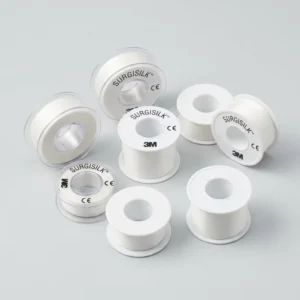 CE MDR Class I Surgical Silk Adhesive Tape Heavy Duty High Strength Acetate Fabric Bandage Fixation White Zigzag Edge