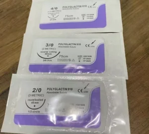 CE Marked LOGO Customized Absorbable 2 0 3 0 4 0 75cm PGA Chromic Catgut Surgical Suture Veterinary Use