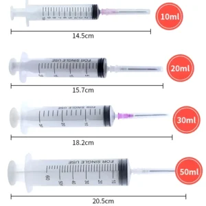 CE Medical Disposable 1ml 2ML 3ml 5ml 10ml 20ml 50ml Syringe With Needle Syringes