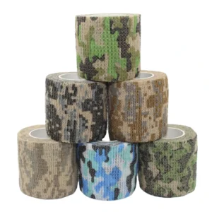 Camouflage Cohesive Elastic Bandage Sports Tape Self Adhesive Easy Tear 5cm CE Certified Far Infrared Class I