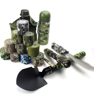 Camouflage Tape Hunting Self Adhesive Bandage Outdoor Riding Stretchable Camo Tape for Wrap Cylinder Object 5cm Width 5m