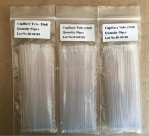 Capillary Tubes for Blood Collection and Transfer to Rapid Test Kit Casette (5uL, 10uL, 15uL, 20uL, 30uL, 50uL)