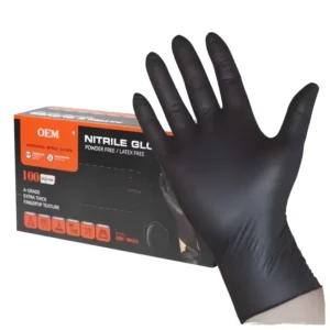 Car Repair Disposable Nitrile Gloves Anti-Slip Silicone-free Powder-free Waterproof Tear-Resistant 6mil Thick Knit Wrist Vehicle