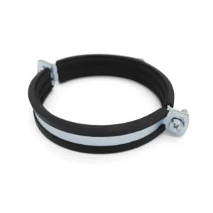 Carbon Steel Galvanized Pipe Clamps with EPDM Rubber for TDC Duct Flange Fasteners Conduit Clips Quick Release Tube Saddle 2.0MM