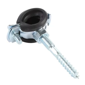Carbon Steel M8 Nut Quick Galvanized One Screw Fixing Clamps With Rubber Pipe Adjustable Rubber Pipe Tube