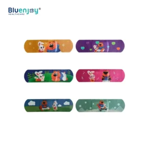 Cartoon Band-aids Medical Breathable Elastic Fabric Circular Band Wound Aid Waterproof Plastic Adhesive Bandage