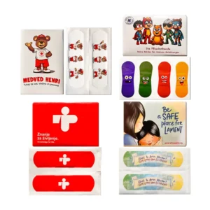 Cartoon Color Waterproof CE Certified EO Sterilized Medical Grade Safety Kids Band-Aid Wound Plaster First Aid Custom Printed