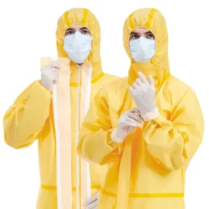 Chemical Hazard Protective Clothing LOGO Custom PP One Time Chemical Protective Clothing Medical Chemical Coveralls