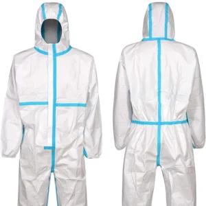 Chemical Paint Hazmat Asbestos Resistant White Suit Disposable Medical Surgical Coverall PP Safety Clothing for Work