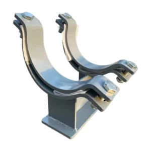 Chemical Petroleum Pipe Support Bolt Saddle Standard Shoe Clamp Welding Round Shape High quality Easy Install Painting