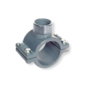 China 6 Inch Grey Color Plastic PVC Saddle Clamp