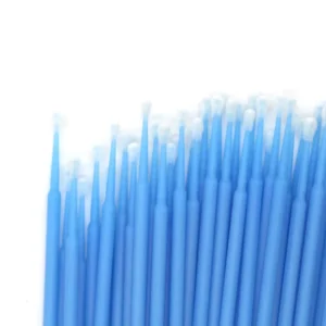China Factory JinRong Brand Multiple Colors Disposable Eyelash Cotton Swab Stick Dental Micro Brush Applicator 100