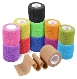 China Manufacturer High Elasticity Adhesive Bandage Colorful Breathable Waterproof Self Adhesive Easy Tear Elastic Bandage