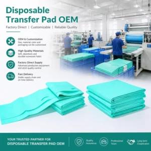 China Manufacturer Medical Patient Handle Disposable Nonwoven and Fluff Pulp Transfer Sheet