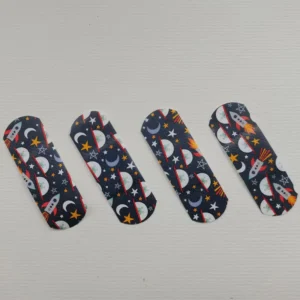 China Manufacturing 72*19mm Custom Logo Printed Plaster Waterproof Bandages PE Cute Cartoon Black Bandaid