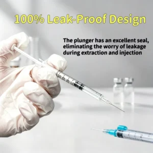 China Supplier Veterinary Hypodermic Syringes Needles 5ml Disposable Safety Vaccine Syringe