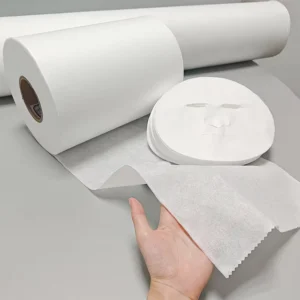 China’s Hot selling Skin friendly Breathable 100% Cotton Plain 35 40gsm Spunlace Non woven Fabric for Mask Substrate